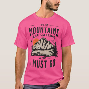 T-shirt Les Montagnes Appelent Randonnée Outdoor Adventu