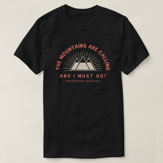 T-shirt Les montagnes appellent (Design devant)