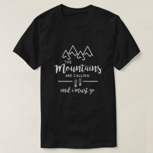 T-shirt Les montagnes appellent chic