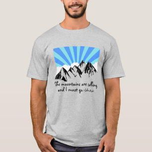 T-shirt "Les montagnes appellent" de rétros nuages et cie