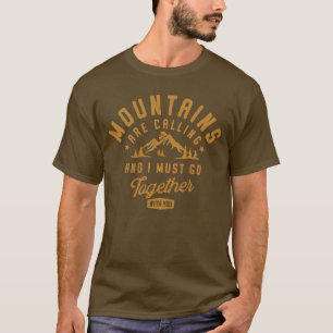 T-shirt Les montagnes appellent ensemble Tee-shirt vintage