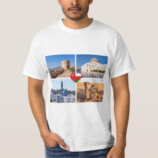 T-shirt Les monuments du Sultanat d'Oman (Devant)
