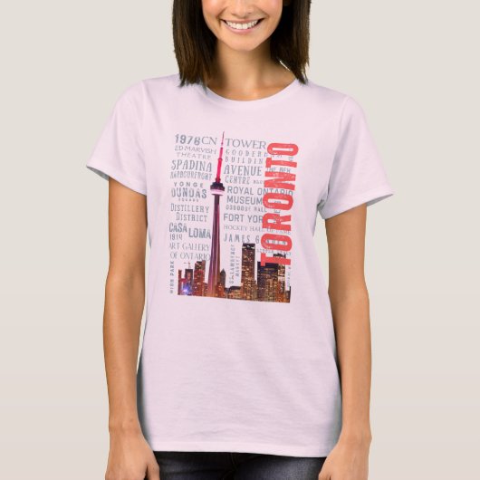 T-shirt Les monuments emblématiques de Toronto (Devant)