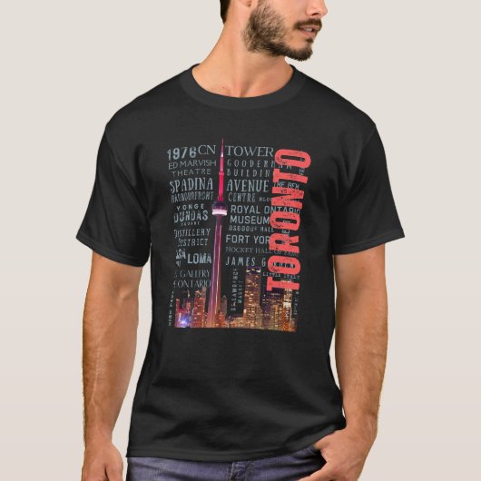 T-shirt Les monuments emblématiques de Toronto (Devant)