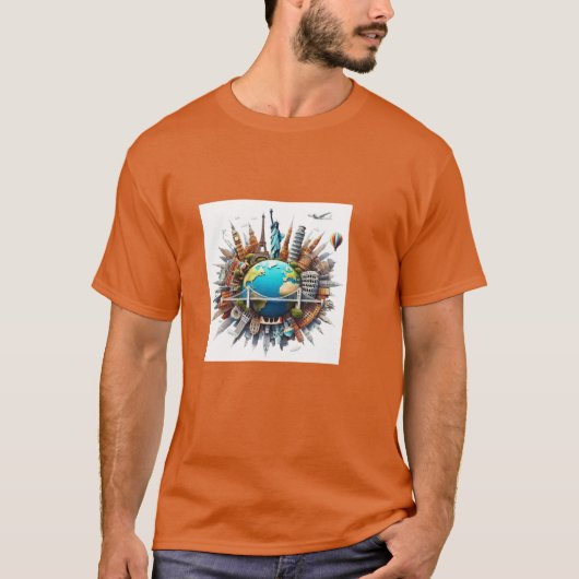 T-shirt Les monuments mondiaux (Devant)