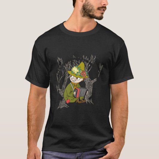 T-shirt Les Moomins Snufkin Avec Accordéon (Devant)