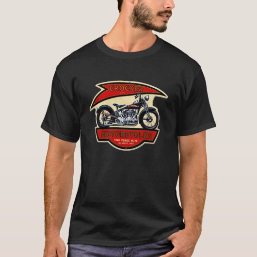 T-shirt Les motocyclettes Crocker 1346 (Devant)