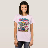 T-shirt Les multiples visages de Tidy Llama (Devant entier)