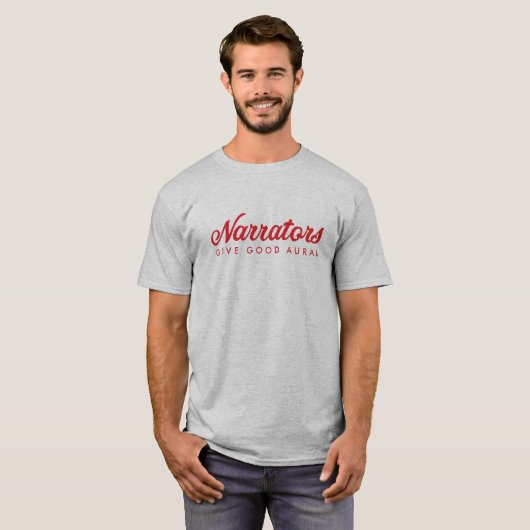 T-shirt Les narrateurs donnent bons hommes rouges (Devant entier)