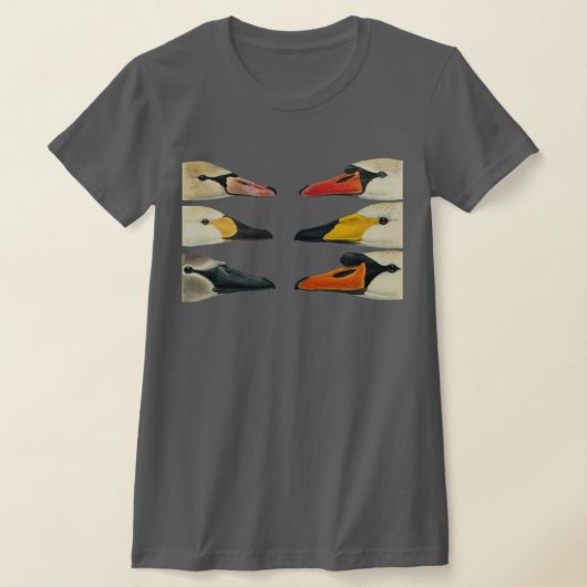 T-shirt Les nombreux visages d'oiseaux d'un cygne (Poser)