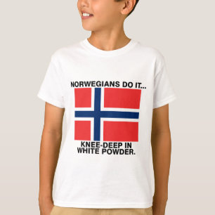 T-shirt Les Norvégiens Le Font... Jusqu'aux Genoux Dans La