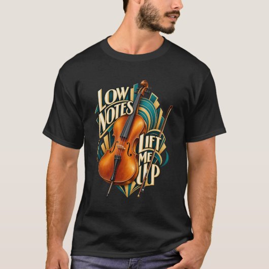 T-shirt Les notes graves du violoncelle me soulèvent (Devant)