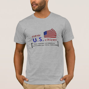 T-shirt les nouvelles rayures d'étoile de citoyen des USA