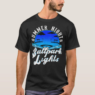 T-shirt Les nuits d'été Ballpark Lumières avec battes de b
