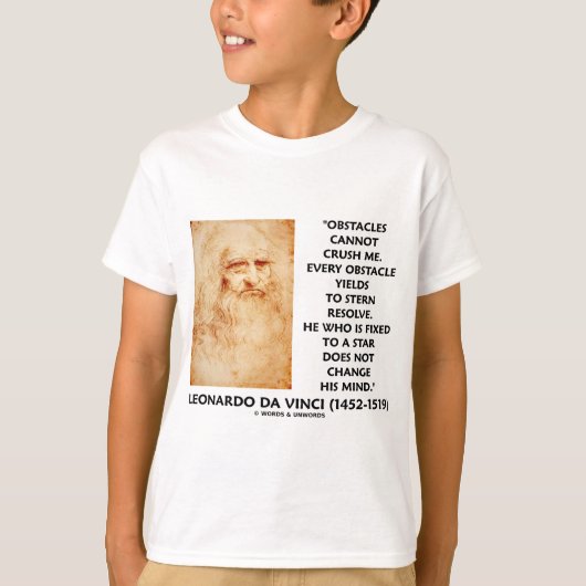 T-shirt Les obstacles ne peuvent pas m'écraser fixe à une (Devant)