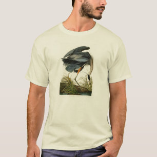 T-shirt Les oiseaux de John Audubon de héron de grand ble