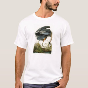 T-shirt Les oiseaux de John Audubon de héron de grand bleu