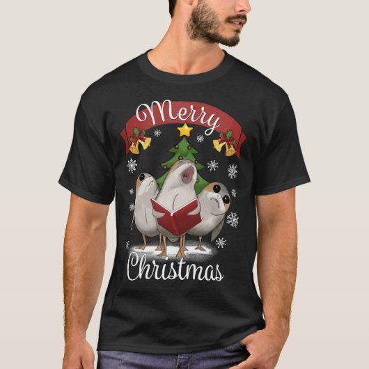 T-shirt Les oiseaux épousent Noël (Devant)