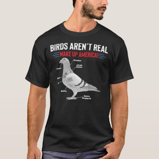 T-shirt Les oiseaux ne sont pas vraiment réveillés Amériqu