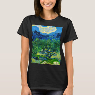 T-shirt Les oliviers de Van Gogh dans un paysage montagneu