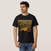 T-shirt Les oliviers de Van Gogh face à une pente d'une co (Devant entier)