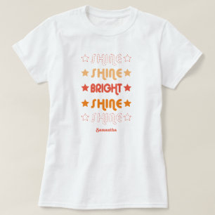 T-shirt Les Oranges Brillent. Brille. Lumineux. Brille. Br