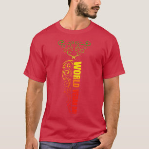 T-shirt Les ornements stylisés pourrissent World Vegan Day