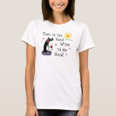 T-shirt Les orteils dans le vin de sable dans ma main Funn (Devant)