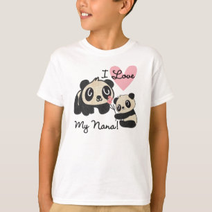 T-shirt Les pandas I aiment ma Nana