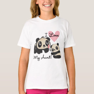 T-shirt Les pandas I aiment ma tante