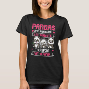 T-shirt Les Pandas Sont Géniaux Je Suis Génial Donc Je Sui
