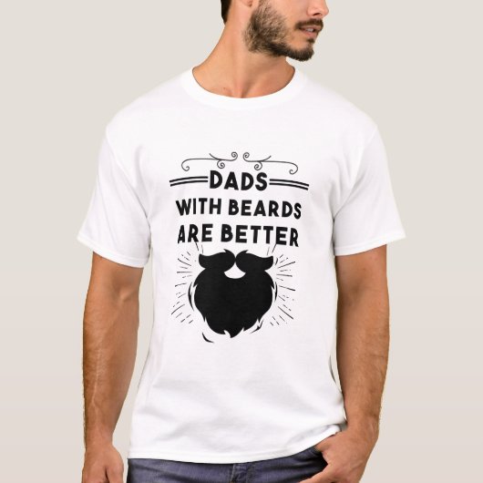 T-shirt Les papas avec barbe sont meilleurs drôle barbu pa (Devant)