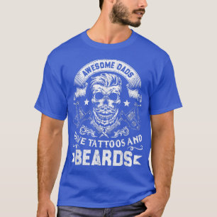 T-shirt Les papas géniaux ont des tatouages et des barbes
