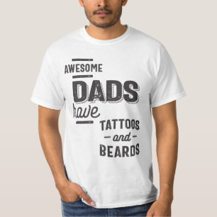 T-shirt Les papas géniaux ont des tatouages et des ours