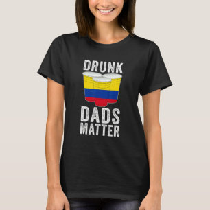 T-shirt Les papas ivres comptent Drapeau de Colombie  Papa