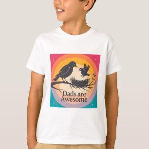 T-shirt Les papas sont géniaux - Retro Sunset Scene