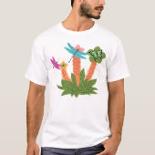 T-shirt Les papillons aspirent le nectar d'un mignon flowe (Devant)