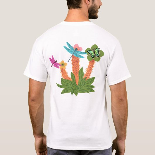 T-shirt Les papillons aspirent le nectar d'un mignon flowe (Dos)