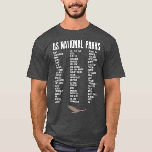 T-shirt Les parcs nationaux américains (Devant)