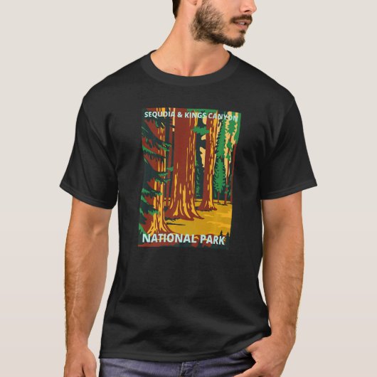 T-shirt Les parcs nationaux de Sequoia et Kings Canyon Cal (Devant)