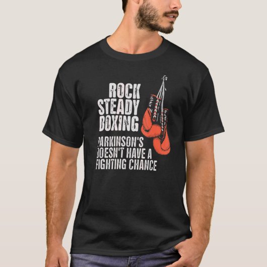 T-shirt Les Parkinsons Rock Steady Boxing N'Ont Pas De Com (Devant)
