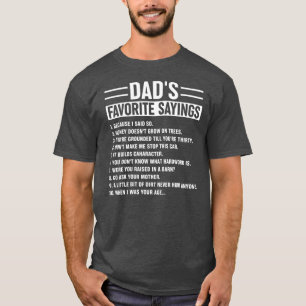 T-shirt Les paroles préférées de papa de Mens Fête des pèr