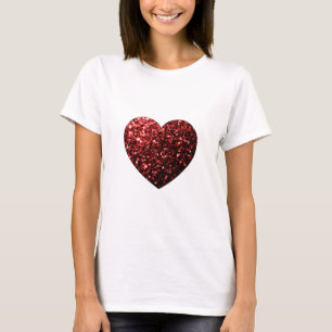 T-shirt Les parties scintillantes rouges de beau charme