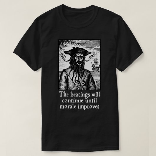 T-shirt Les passages à tabac continueront jusqu'à ce que l (Design devant)