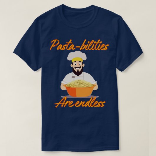 T-shirt Les Pâtes Sont Interminables (Design devant)