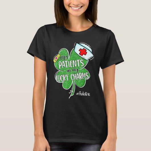 T-shirt Les patients sont mes charmes chanceux Soins infir (Devant)