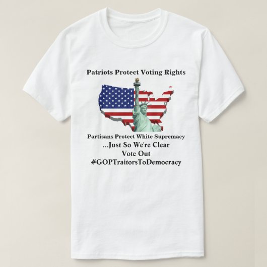 T-shirt Les patriotes protègent le droit de vote (Design devant)