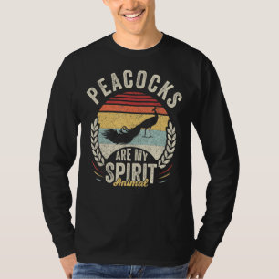 T-shirt Les Peacocks vintages Rétro Sont Mon Esprit Animal