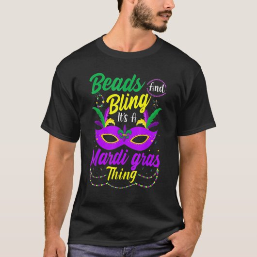 T-shirt Les perles et la lessive C'est un Mardi Gras Thing (Devant)