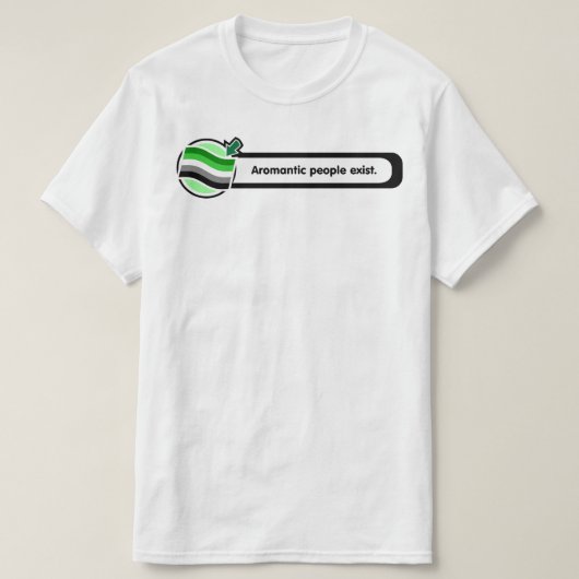 T-shirt Les personnes automatiques d'Aromantic existent (Design devant)